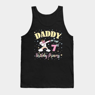 Daddy Of The 7th Birthday Princess - 7 Year Old Tank Top